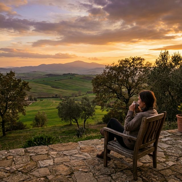 Sunset view from hilltop near Avon Retreat