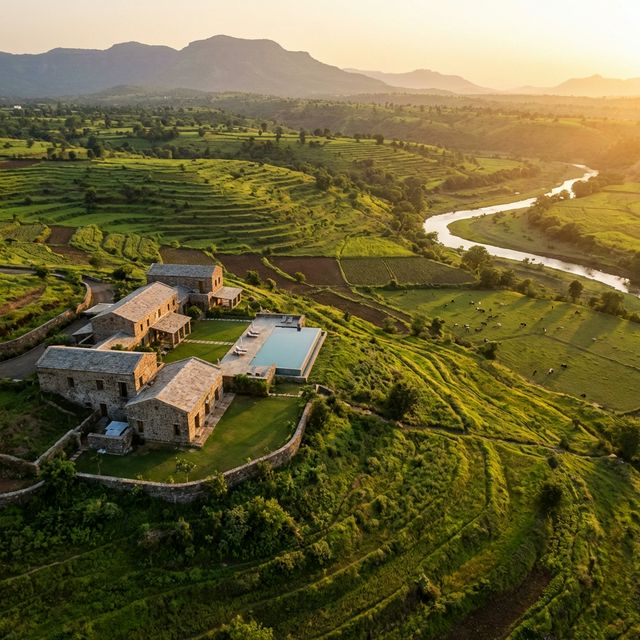 Panoramic view of Avon Retreat countryside
